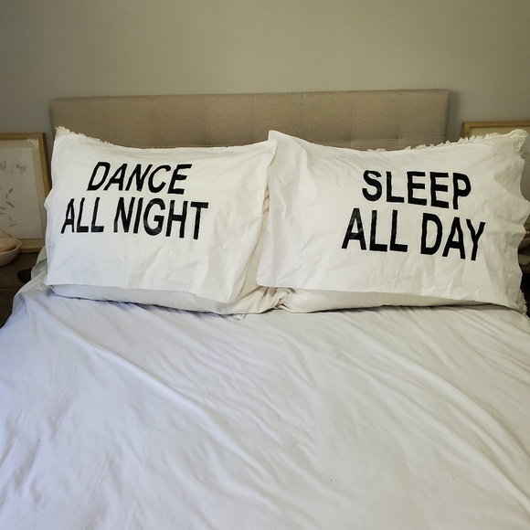 Dance All Night / Sleep All Day Pillow Case Set. - Picture 4 of 10